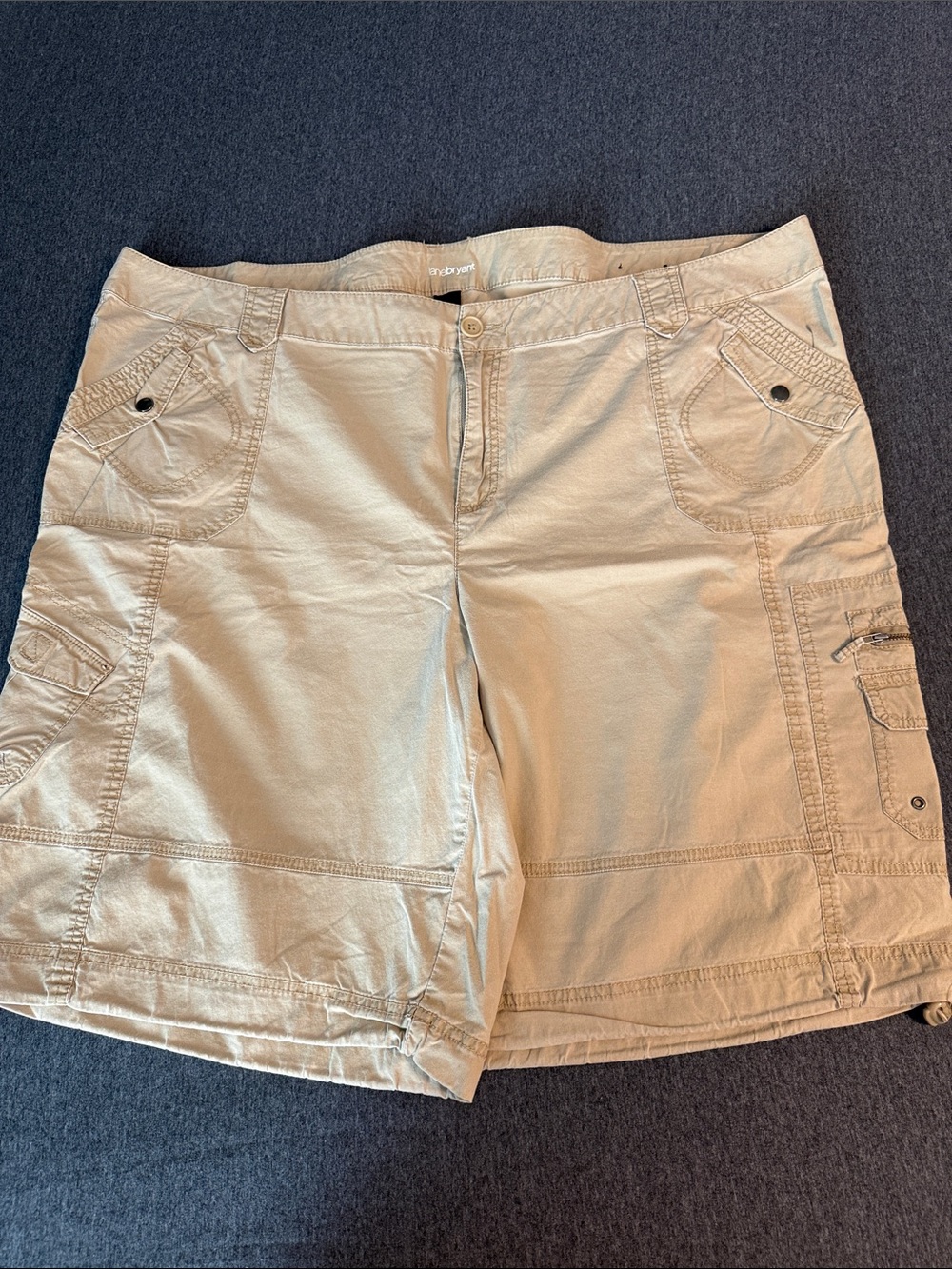 Lane Bryant Light Khaki Cargo Shorts